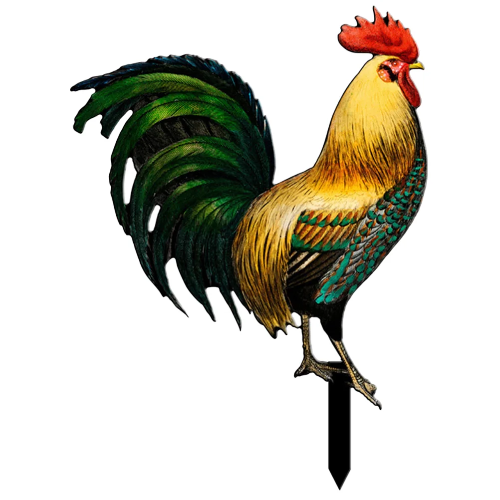 

Outdoor Adornment Lawn Decoration Garden Stakes Decorative Yard Hen Sign Courtyard