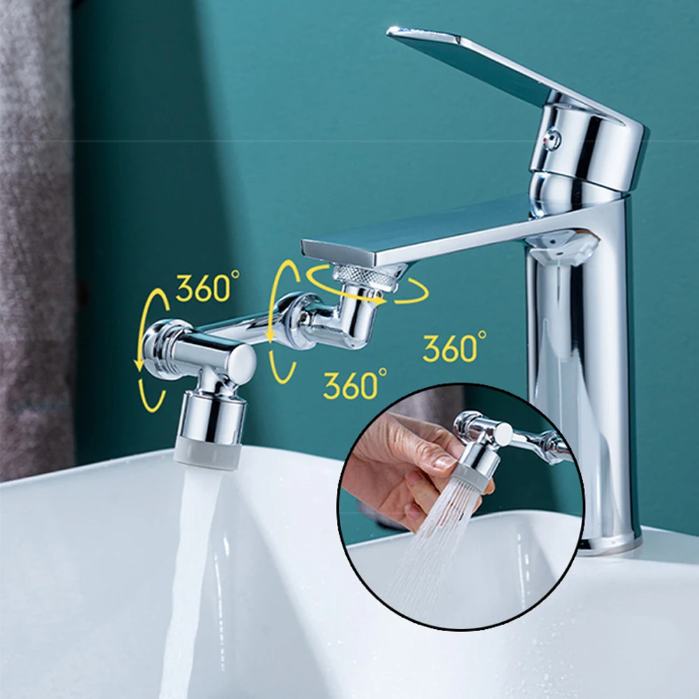 

Универсальный расширитель для смесителя с поворотом на 1080 °