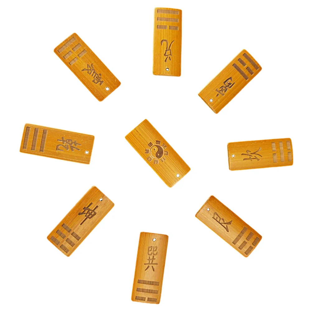 9 шт. I Ching Bagua Обучающие инструменты Tai гадания фэн-шуй расчет бамбуковая трубка