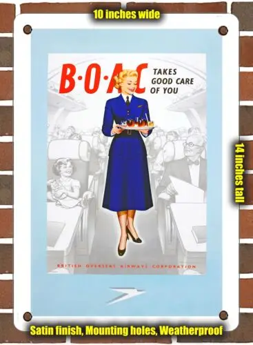 Металлический знак-1951 BOAC хорошо заботится о вас-10x14 дюймов