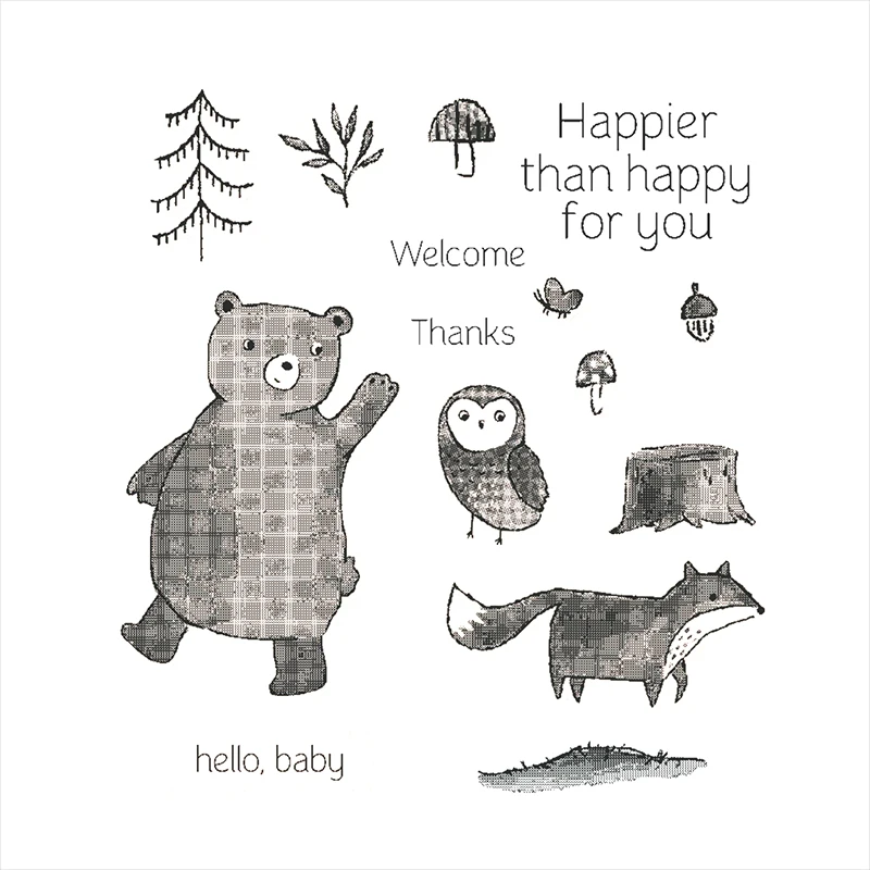 

Latest 2022 Catalog English Version Clear Stamps and Metal Cutting Dies Scrapbooking For DIY Paper Making Animal Bear Fox Card