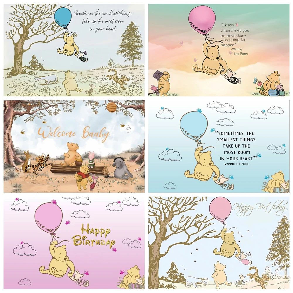 Виниловый фон для фотосъемки с изображением медведя друга тигра