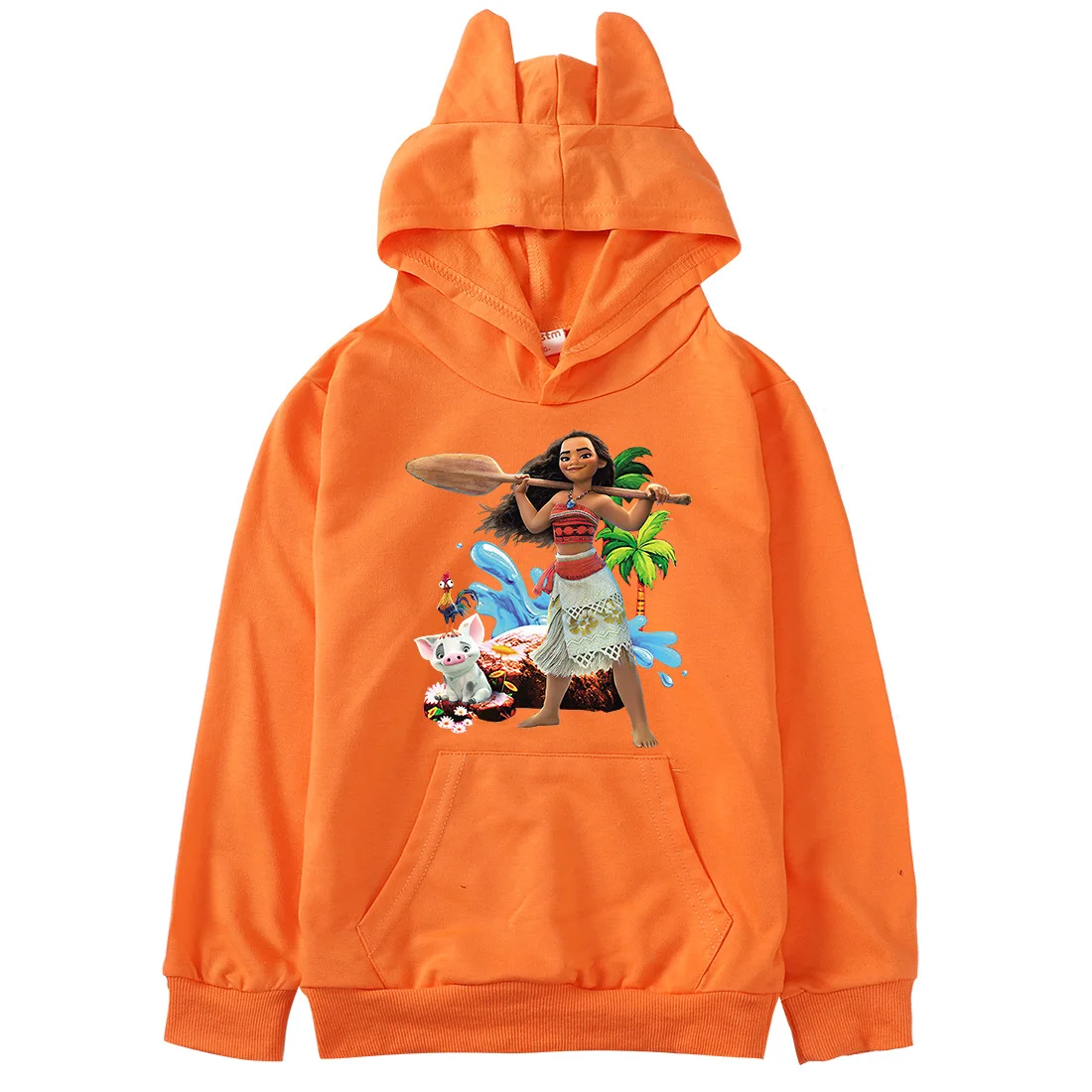 Модная Толстовка Moana детская одежда для подростков и девочек милая верхняя Vaiana с