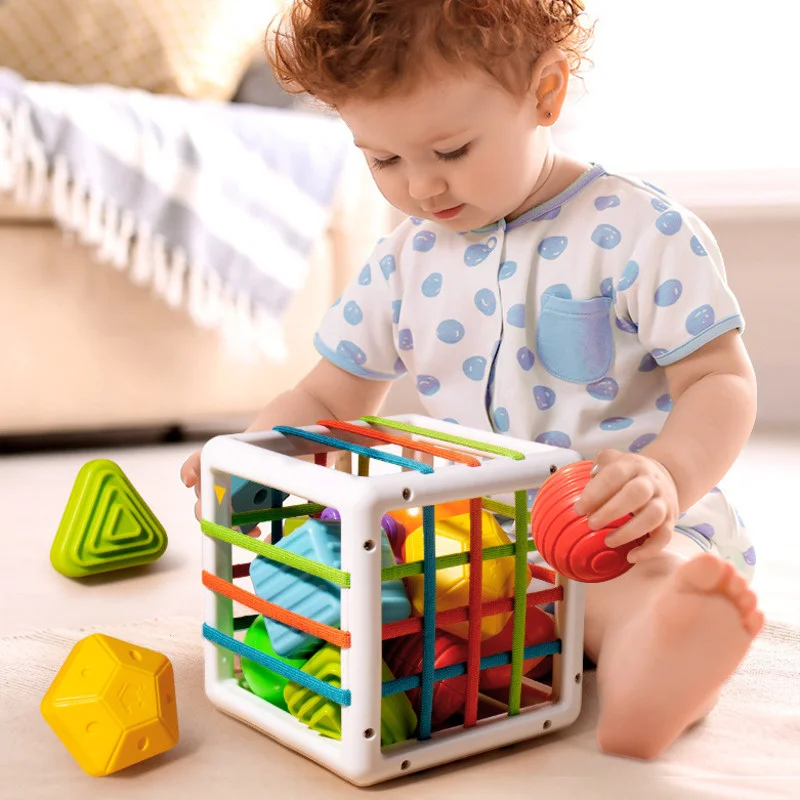 

New Colorful Shape Blocks Sorting Game Baby Montessori Learning Educational Toys For Children Bebe Sense Train 0 12 Months Gift