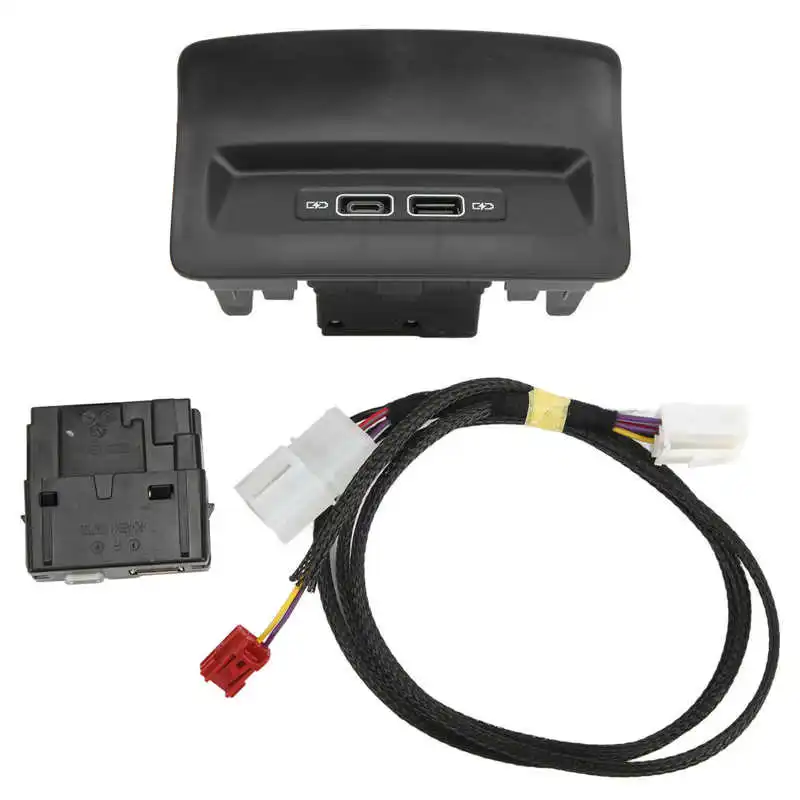 

Заднее сиденье USB зарядка порт розетка 8K0973754 прочный пластиковый легкий черный прочный для автомобильного интерьера аксессуар