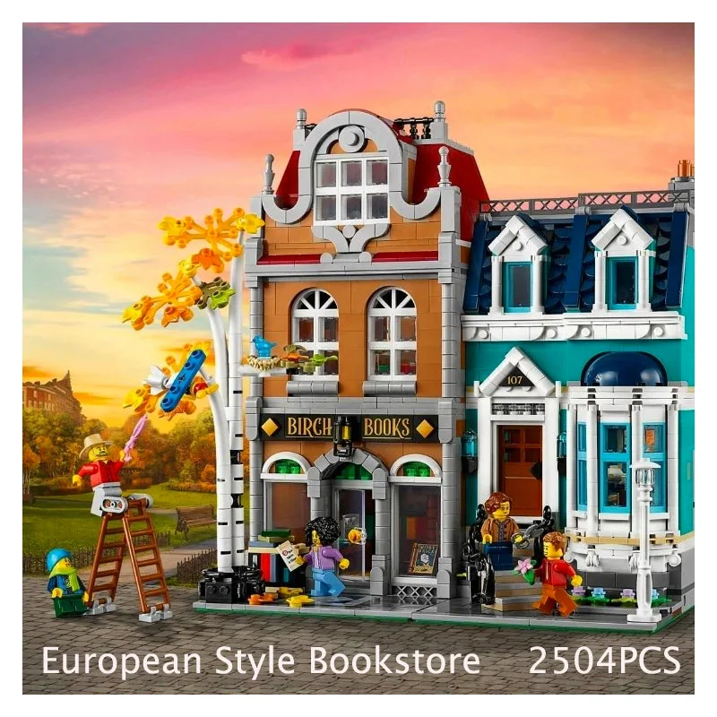 

Европейский стиль, книжный магазин, серия Street View, совместимость, 10270, для мальчиков и девочек, развивающие строительные блоки, игрушка в пода...
