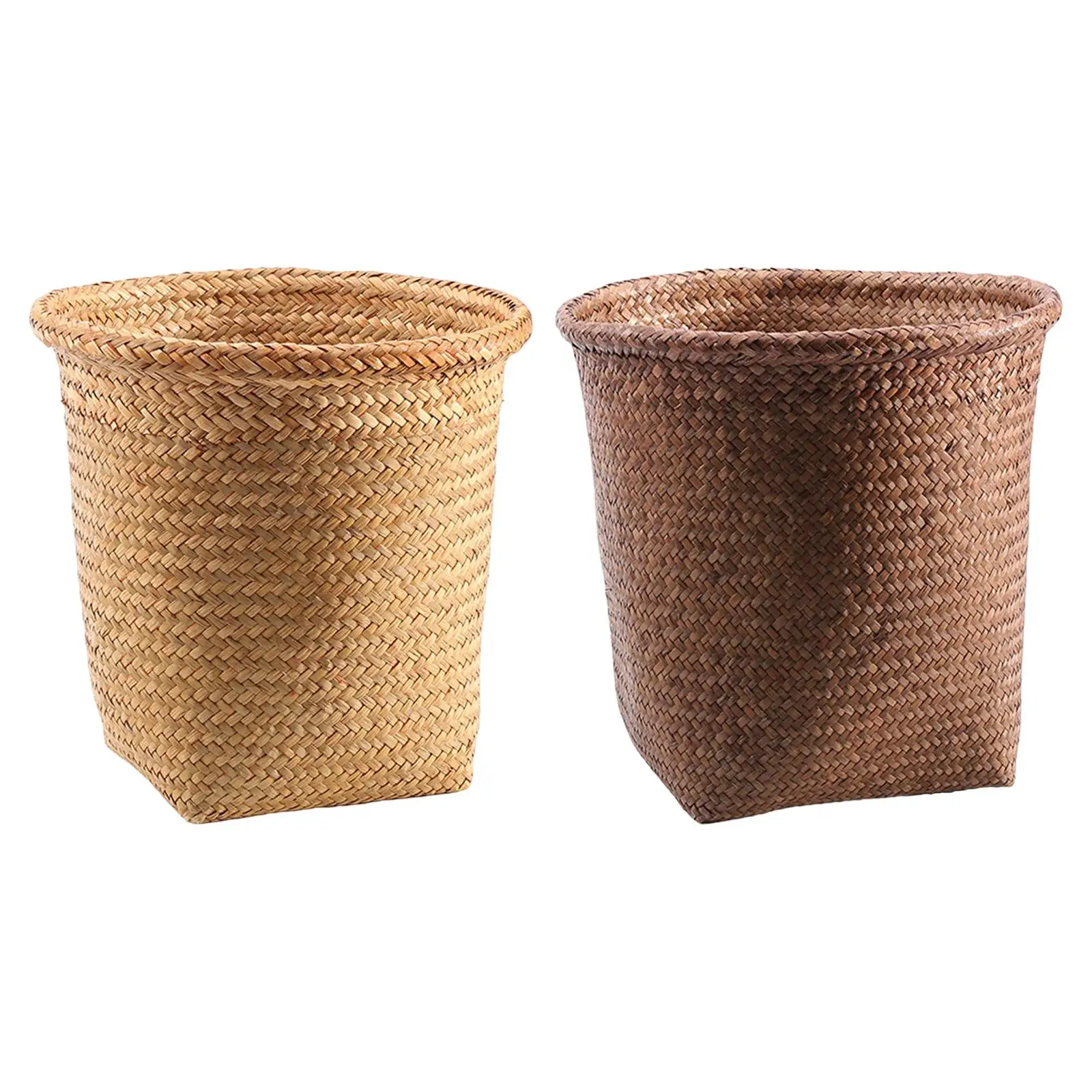 

Storage Plant Pots Toys Laundry Tote Garden Trash Can Woven Straw Baskets