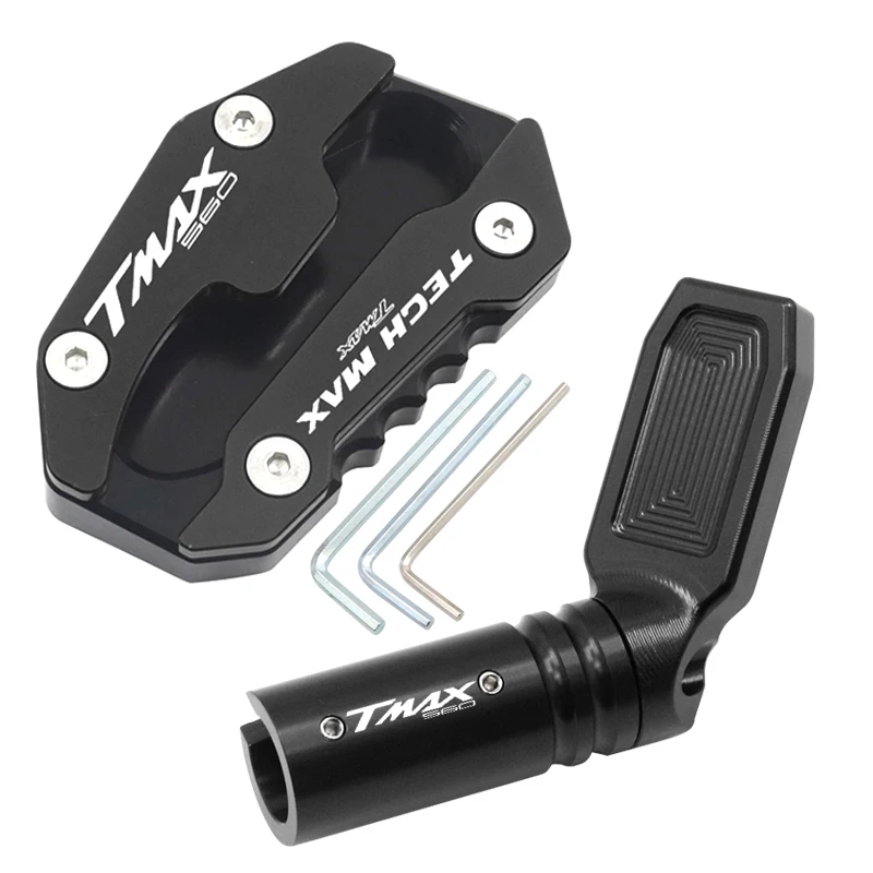 

Для YAMAHA TMAX 560 TECH MAX TMAX 560 2020-2024 2025 2026, аксессуары для мотоциклов, боковая подставка, увеличенная пластина, удлинитель подставки