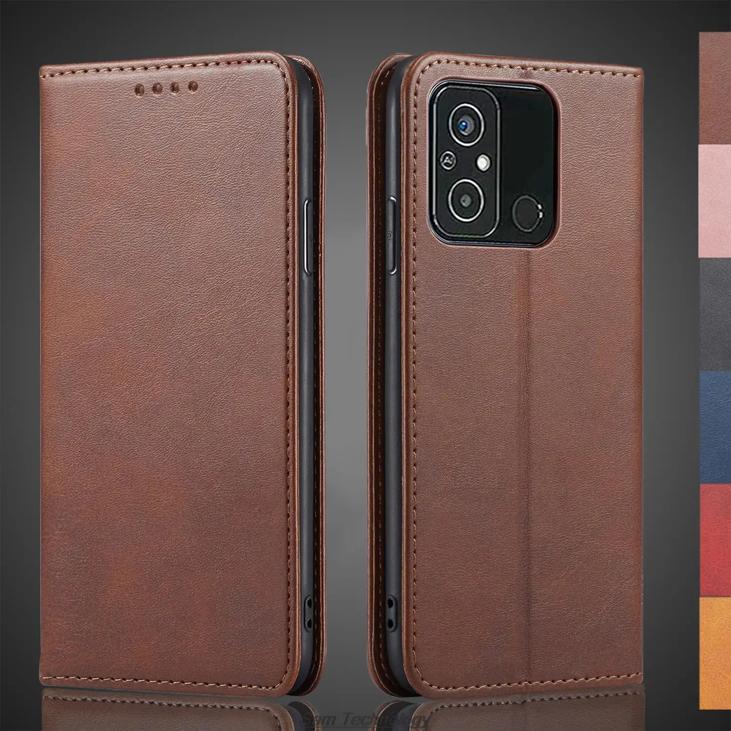 

Magnetic attraction Leather Case for Xiaomi POCOPHONE POCO C55 Holster Flip Cover Case Wallet Phone Bags Fundas Coque