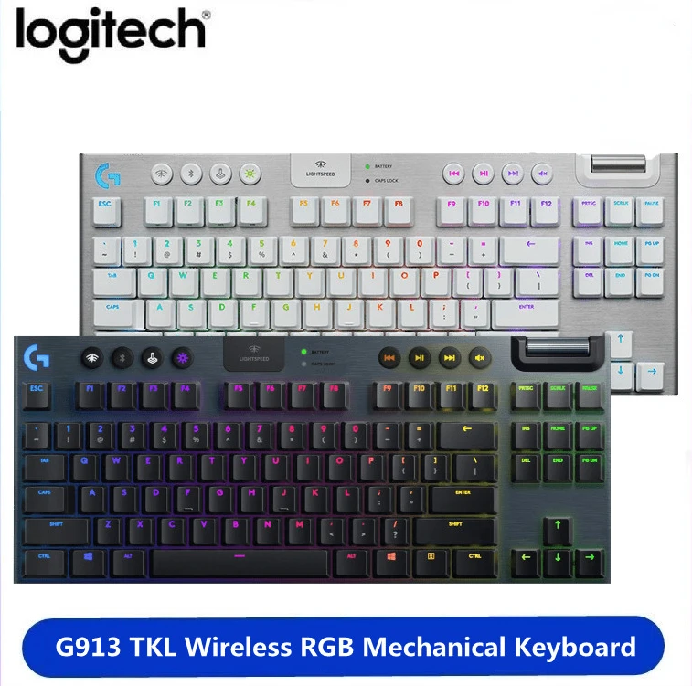 

Беспроводная Механическая игровая клавиатура Logitech G913 TKL RGB Lightspeed, Bluetooth, Механическая игровая клавиатура GL T C L Axis, оригинал