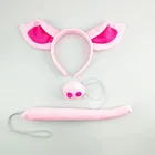 Плюшевый костюм для мальчиков и девочек, семейный хвост, нос, животные, подарок на день рождения, вечеринку, косплей, Рождество, Хэллоуин