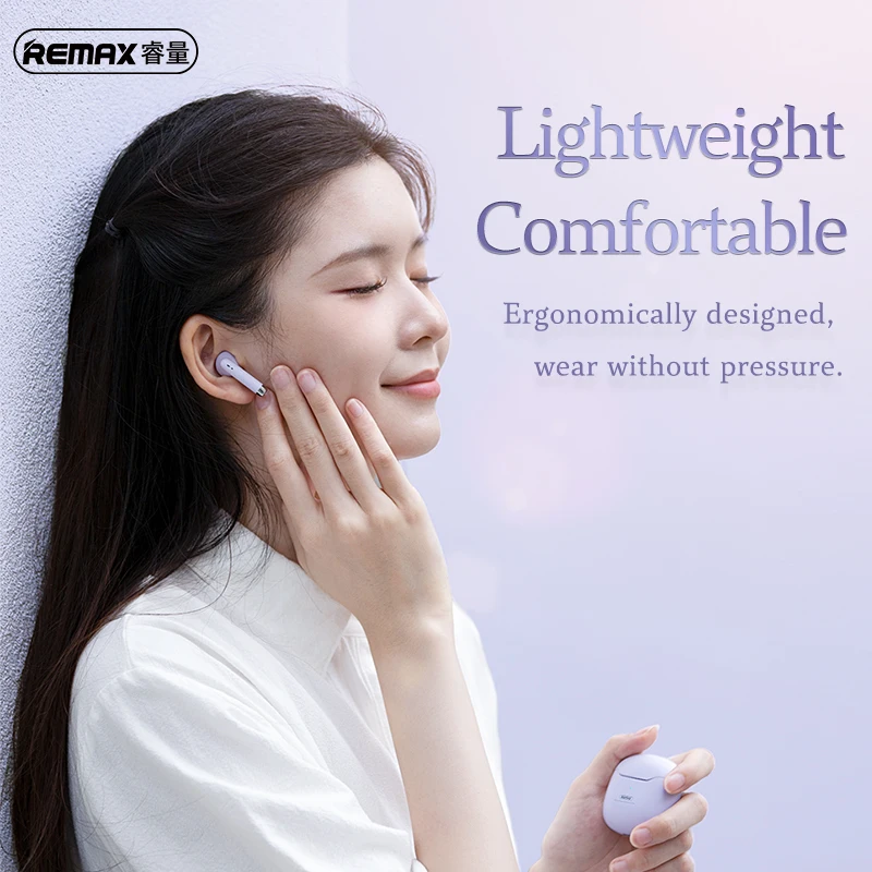 REMAX 4 Colors TWS BT5.2 Headphone Bluetooth Stereo Music Earphone Gift For Men Women Game Sport Mini Wireless Headset With Mic - купить по