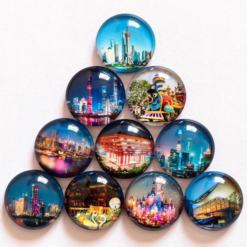 

Souvenir Gifts Fridge Magnet Colorful Candy Photo Wall Creative Fridge Magnet Scenic Pictures Aimant Frigo Home Decoration 60