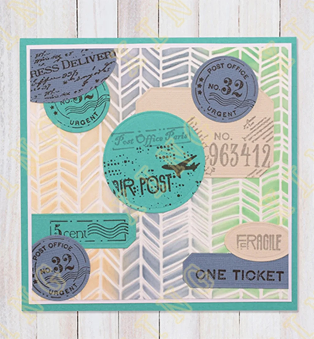 Баннеры и этикетки металлические штампы трафареты для рукоделия скрапбукинг