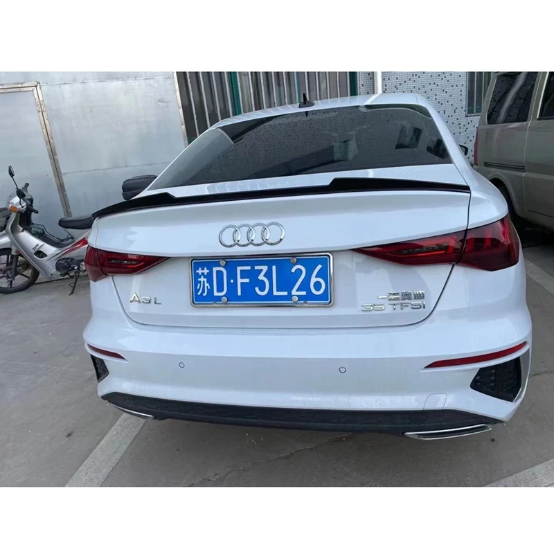 Для Audi новый спойлер A3 S3 Модель v Материал ABS Заднее крыло автомобиля Праймер Цвет