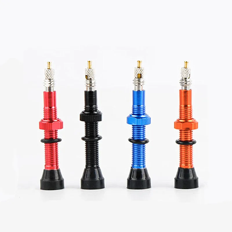 

Zezzo 2PCS 40MM Bicycle Alloy Valve core F/V Presta Tubeless Tire Valve Road Bike MTB Nipple W/Tool Alloy Valve Cap Dropshipping