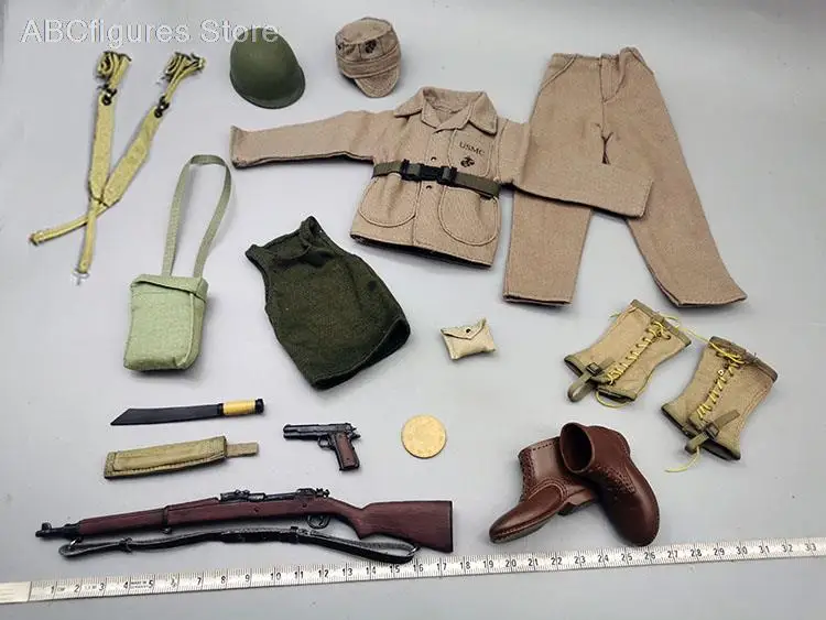 

1/6 одежда, костюм при сражении с йово джимой, военно-морская служба США, USMC, Спрингфилд, США, комплект одежды солдатика, подходит для 12 экшн-фи...