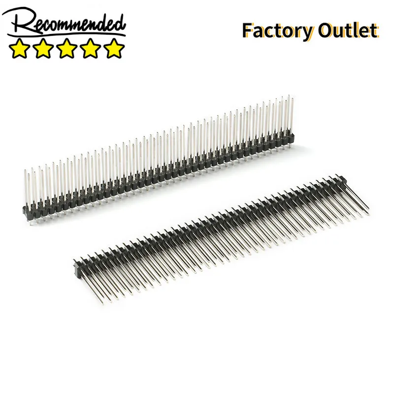 

50 pcs 2x40 Pins Pitch 2.54mm Double Row Male Pin Header Length 20mm Pin 2x40P