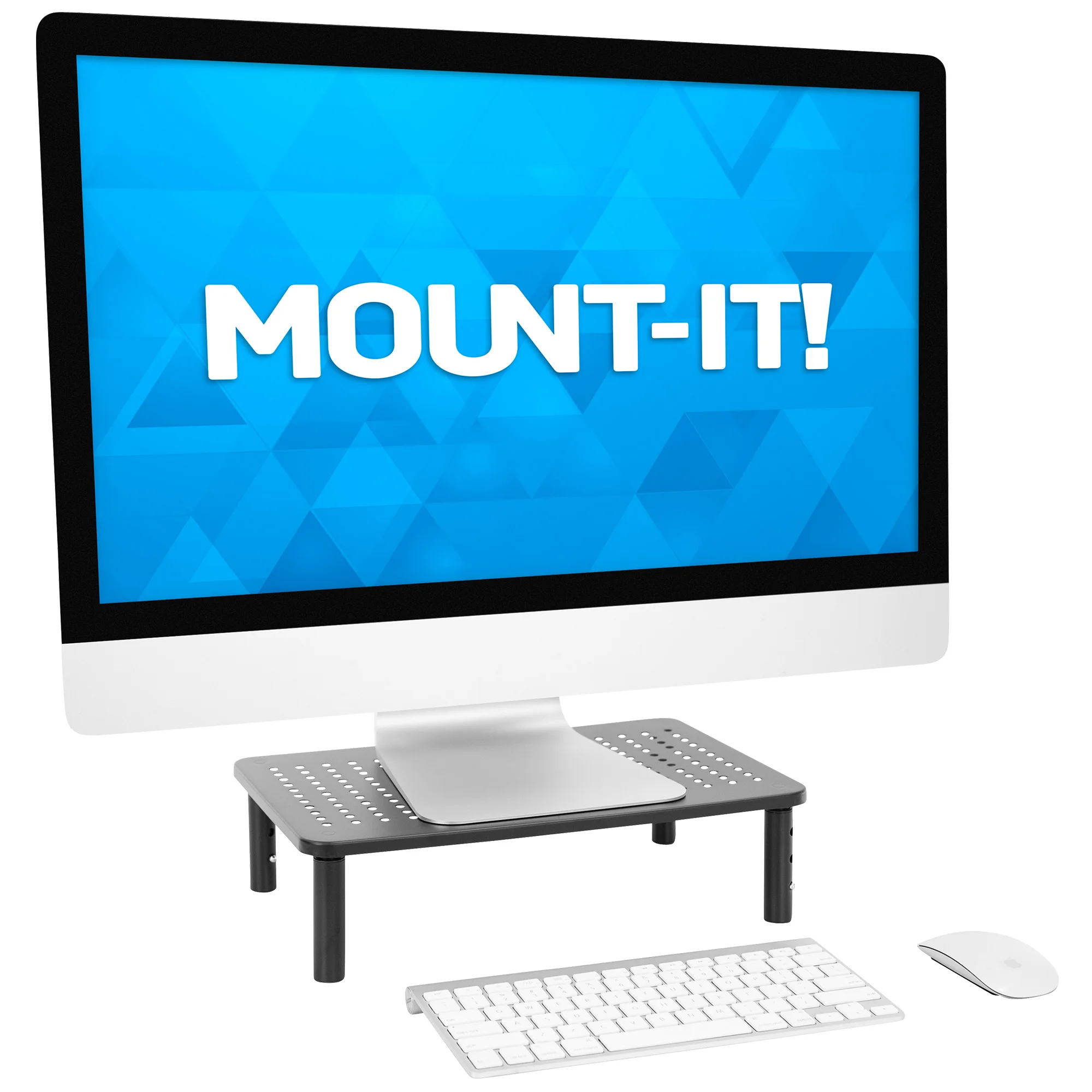 

Adjustable Monitor Riser, Metal Computer Screen Platform Stand, 44lbs Capacity