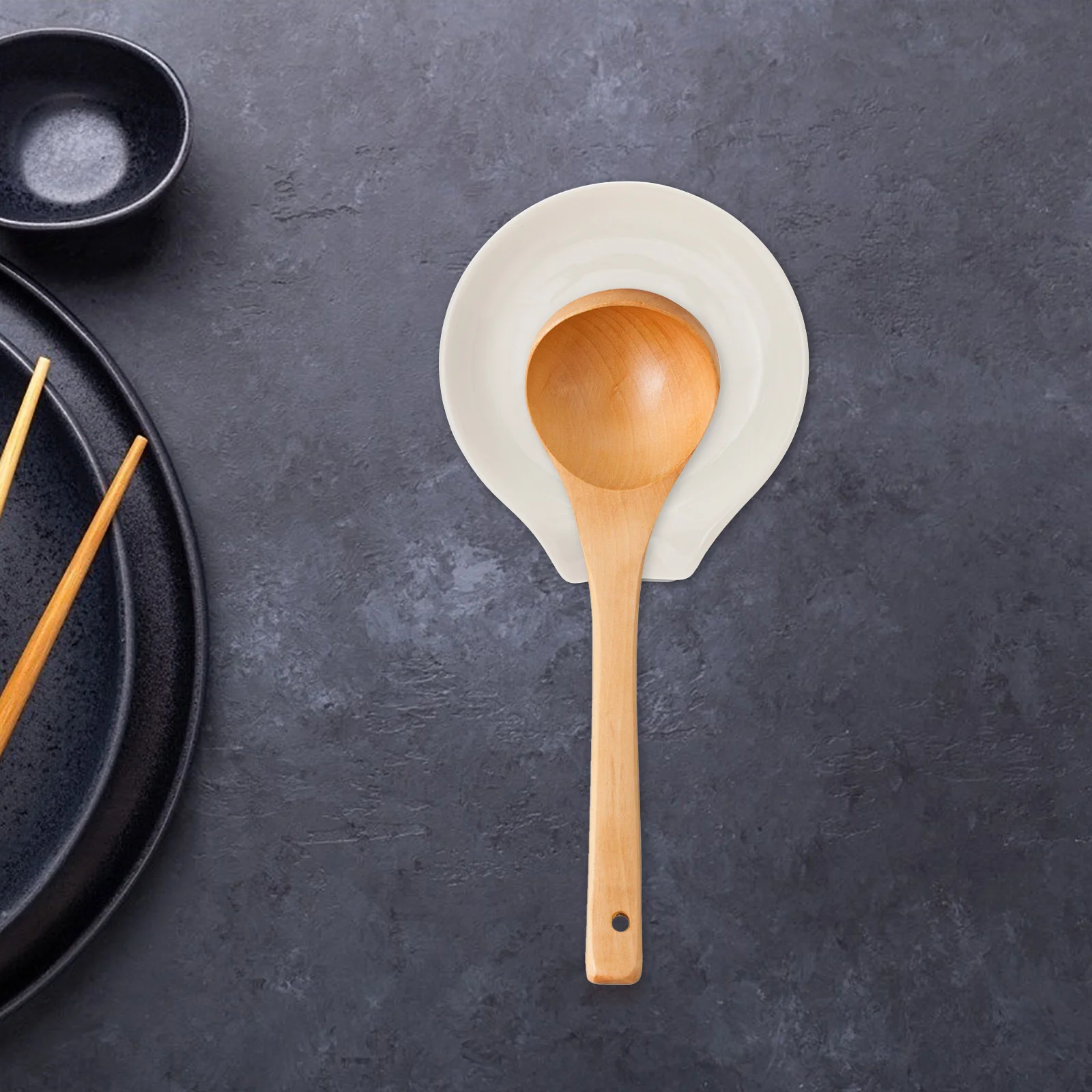 

Spoon Holder Rest Ladle Ceramic Utensil Soup Porcelain Kitchen Cooking Rack Stove Rests Stand Forspatula Lid Coffee