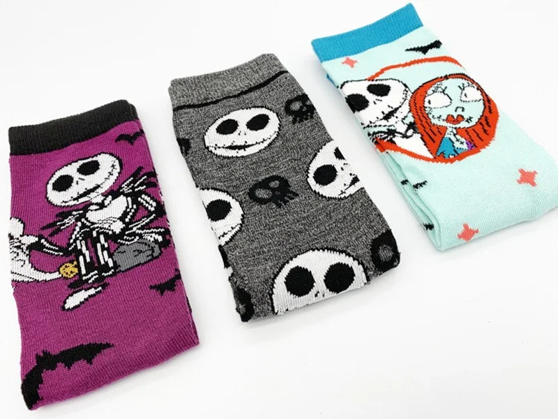 strong box gift packing Breathable Elastic crew Socks Man woman combed cotton unisex socks halloween witch socks