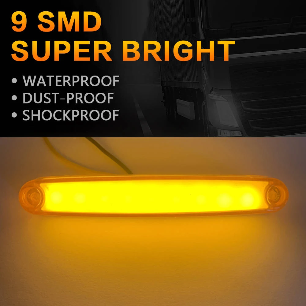 10 шт. 9 светодиодный индикатор задний боковой грузовик прицеп RV кабина лодка