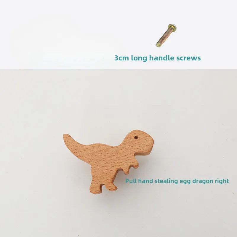 

Деревянная ручка для шкафа с динозавром