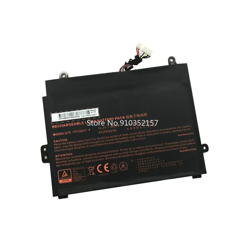 Аккумулятор для ноутбука серии CLEVO P950 P950HP6 P955HP6 P955EP6 P950KP6 P950HR P957HR P957KP6 P950BAT-4 15 2 В 3500