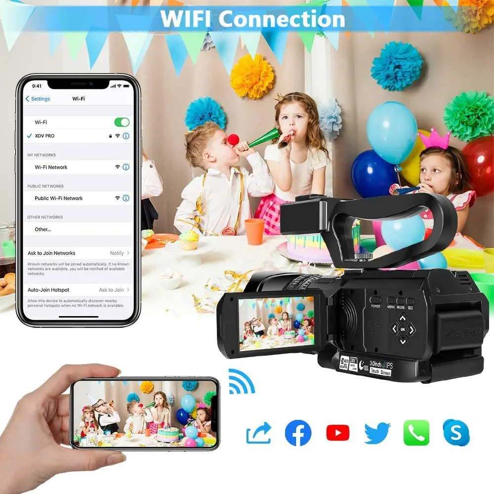 Najtaniej 18-krotny Zoom 4K Profesjonalny Aparat Cyfrowy Do Fotografii Youtube Livecast Streaming Kamera Wifi Kamera Internetowa 64MP Wideorejestrator