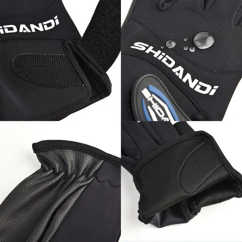 Противоскользящие перчатки для рыбалки 3-пальцевые в холодную погоду охотничье