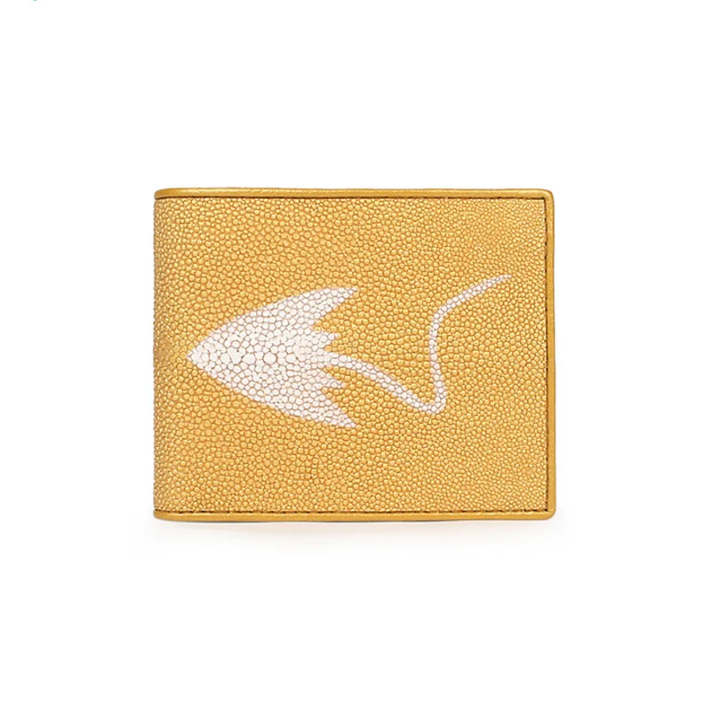 Thai Pearl Fish Skin Mens Wallet Leather Genuine Devil Pattern Wholesale Purses And Handbags Women's Short Wallet Free Shipping