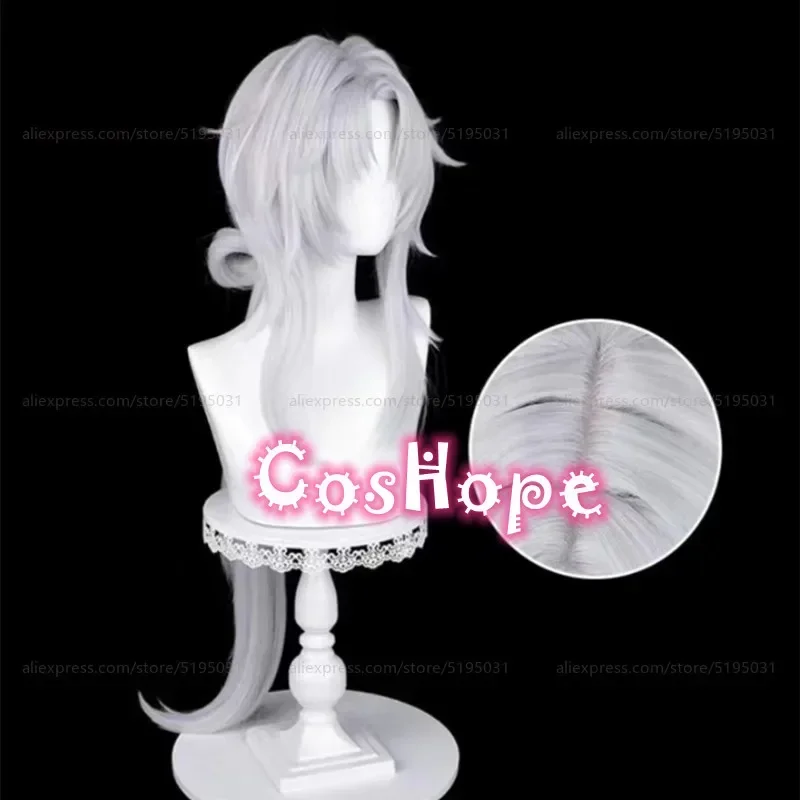 Парик для косплея YingXing термостойкие синтетические волосы серебристого и белого