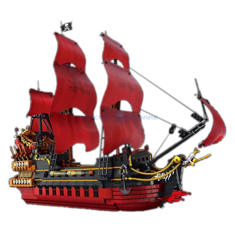 

Строительные блоки модели Queen Anne's Vengeance пираты из фильма Карибский корабль DK 6002 строительные блоки строительный подарок на Рождество