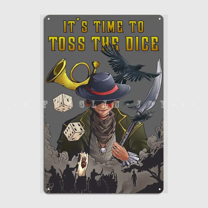 

Its Time To Toss The Dice Metal Plaque Poster Cinema Kitchen Kitchen Create Wall Plaque Tin Sign Poster