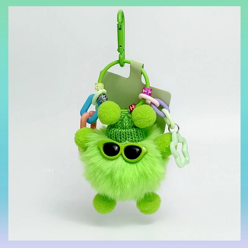 Милый пушистый меховой брелок с помпоном и эльфами для женщин девочек сумка