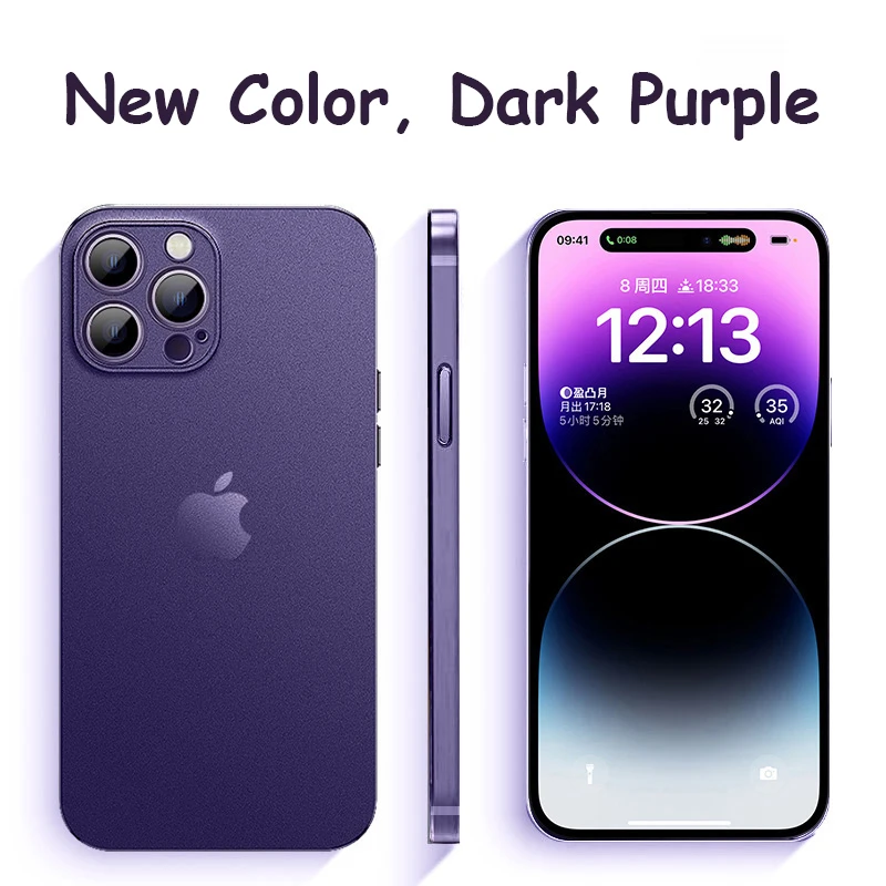 

Ультратонкий Мягкий силиконовый чехол 0,4 мм для телефона iPhone 14 13 12 Mini 11 Pro XS Max XR X 8 7 Plus SE 2020, Тонкая матовая задняя крышка
