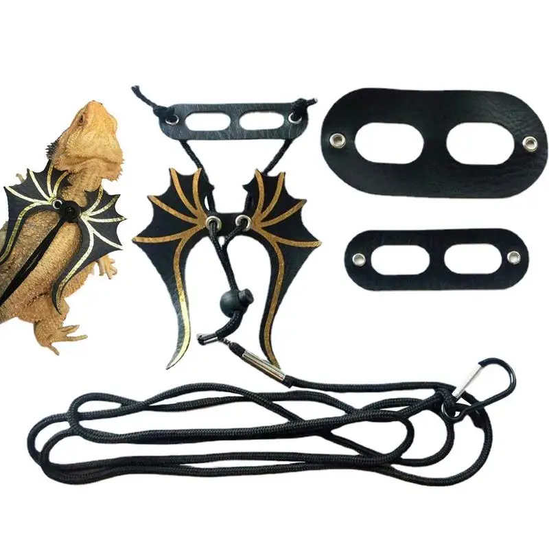 

Adjustable Reptile Lizard Gecko Bearded Dragon Harness and Leash for Outdoor Pet Chameleon Supplies