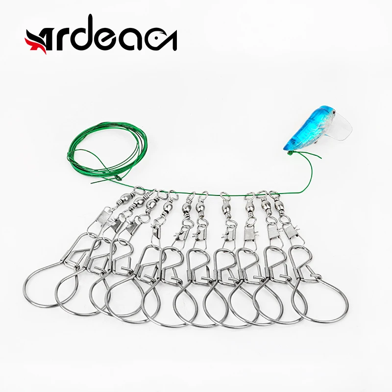

Рыболовная Пряжка ARDEA с поплавком, нержавеющая сталь, 10 крючков