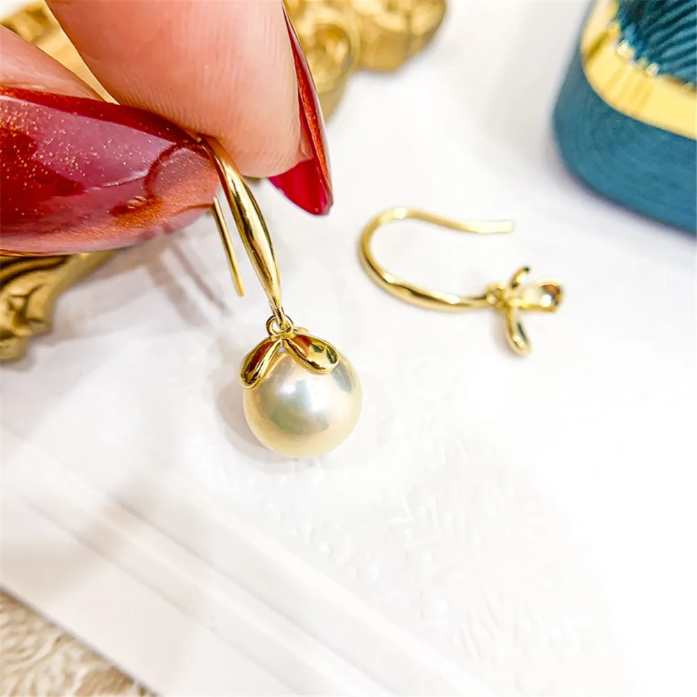 

S925 Sterling Silver Pearl Beads Stud Earrings Setting Base Diy Jewelry Making Findings&Components