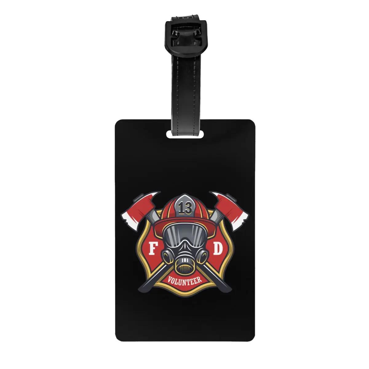 Tag With Name Card Fireman Fire Rescue Privacy Cover Id Label For Travel Bag Suitcase