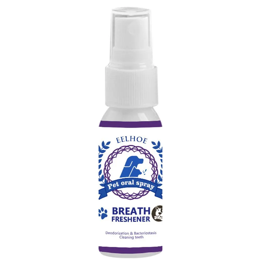 

Освежитель воздуха для домашних животных, спрей, очиститель зубов собаки, свежий дыхательный ополаскиватель для полости рта, нетоксичный, з...