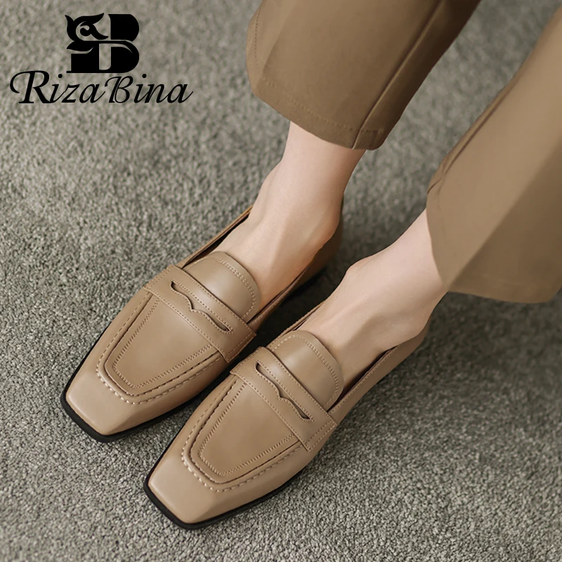 

Туфли женские из натуральной кожи, на плоской подошве, размеры 34-40