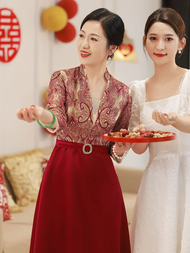 

Высококачественное свадебное банкетное платье Xi свекрови, вечернее платье, свадебное платье молодого стиля для матери и высокого качества