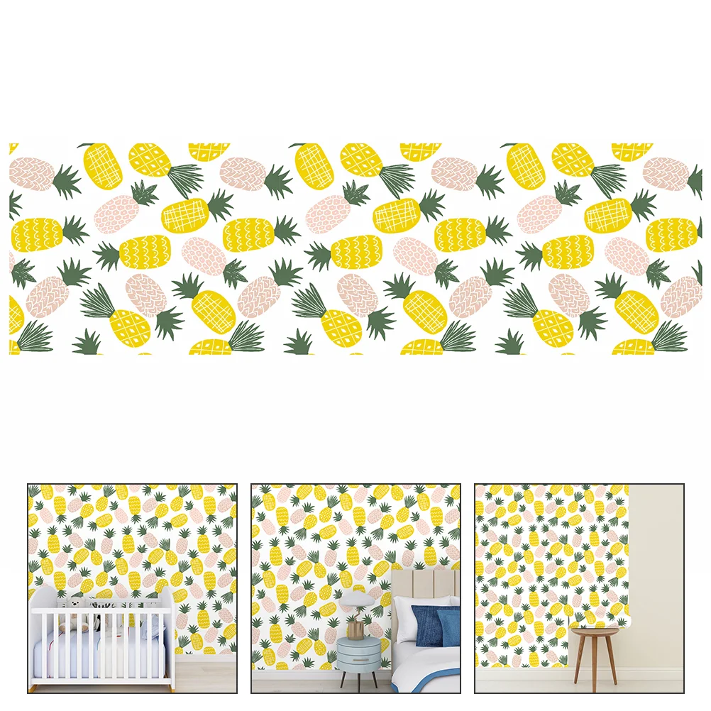 

Baby Nursery Decor Wall Sticker Kids Room Decal Creative European American Pineapple Wallpaper