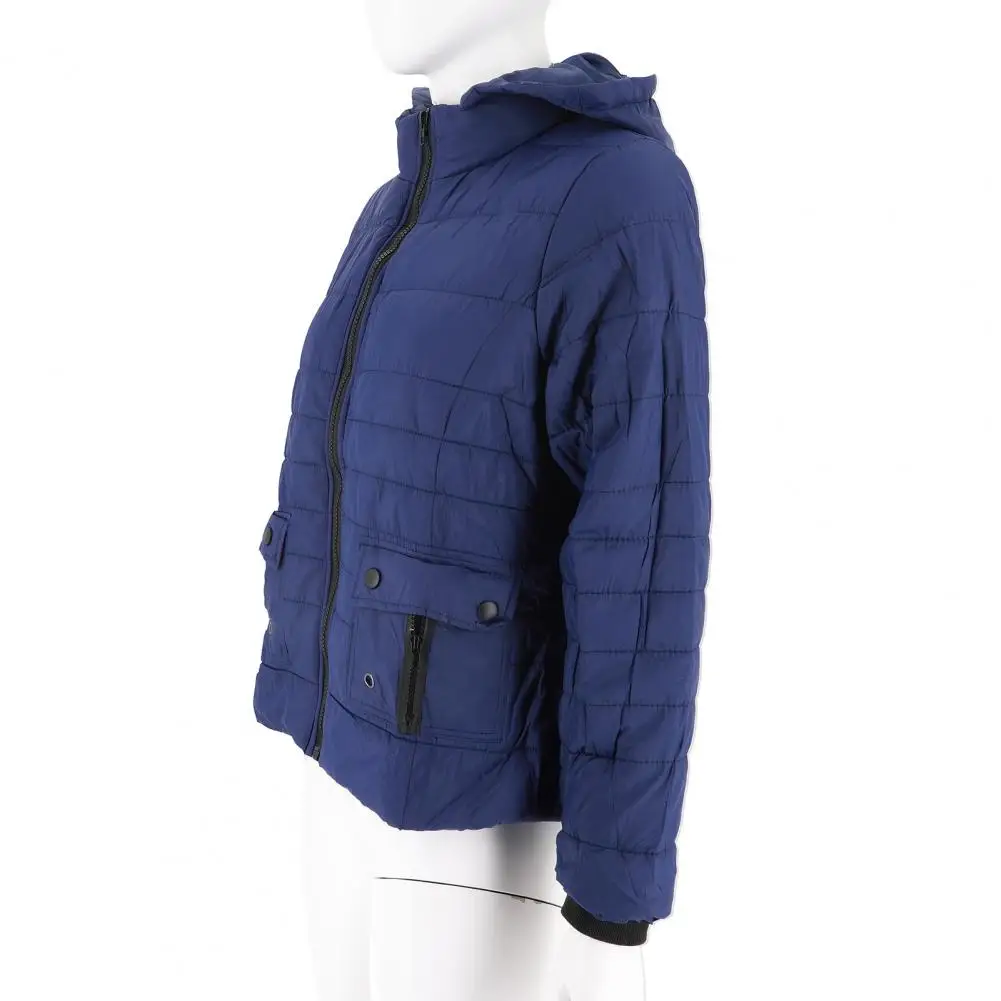 

Down Jacket Cold Resistant Cotton Padded Jacket Hooded Women Winter Thickened Puffer Padded Jacket Short Coat Windproof