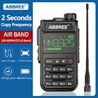 ABBREE AR-518 6 полос Любительская двухсторонняя радиостанция 256CH Air Band Walkie Talkie VOX DTMF SOS ЖК цветной полицейский сканер авиации