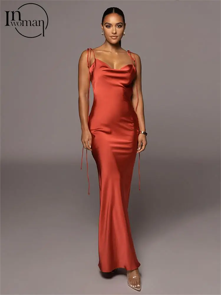 

Платье-Макси женское Бандажное однотонное с открытой спиной