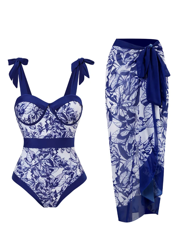 Fashion Printing Swimsuits Women 2023 One Piece High Waist Bikini Slim Women's Swimwear Backless Sexy Beach Clothes for Holidays