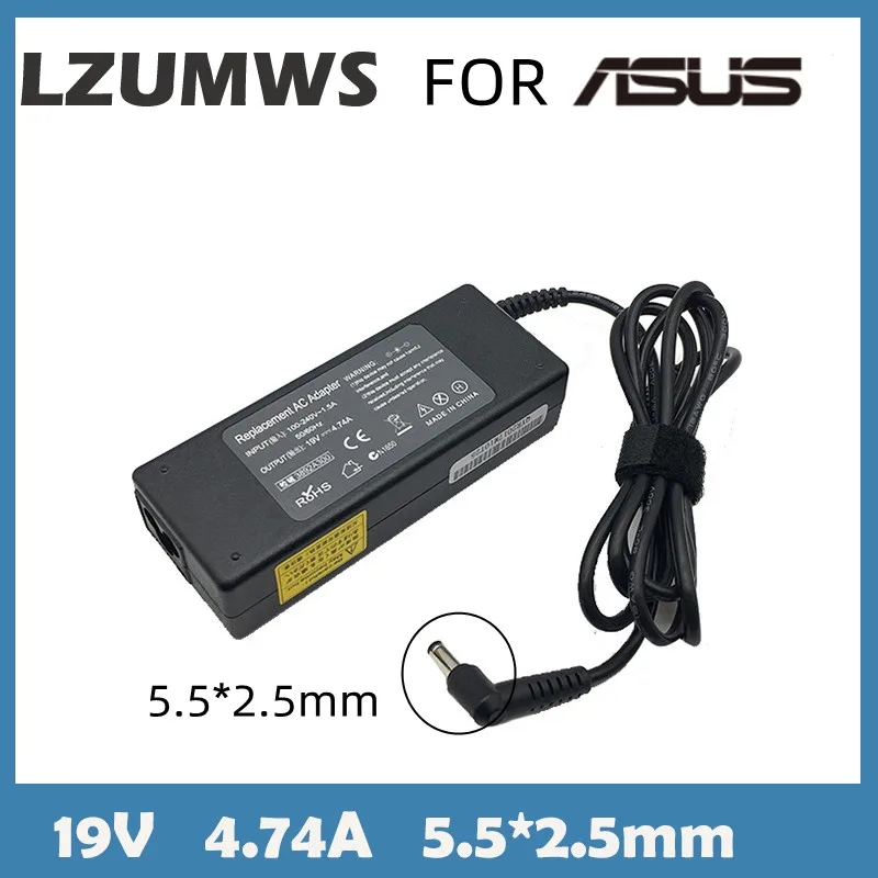 19 в 5 а 90 Вт 2 * мм зарядное устройство для ноутбука ASUS Toshiba/Lenovo адаптер A46C X43B A8J K52 U1 U3