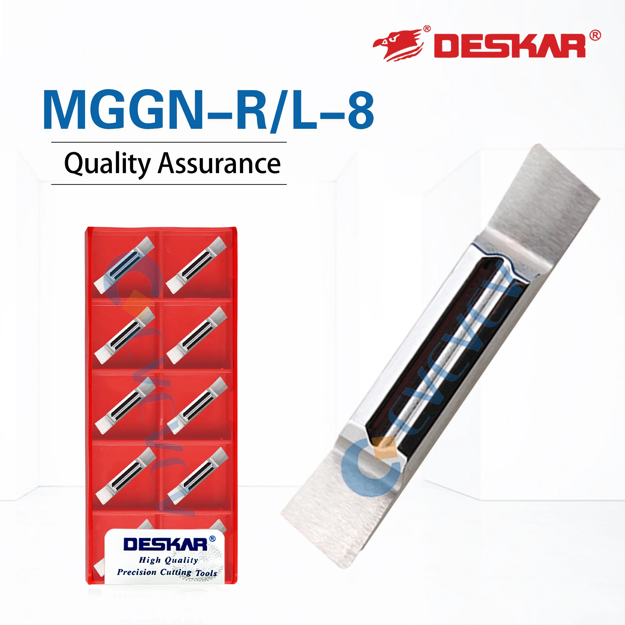 Фото Зубчатое лезвие DESKAR MGGN150R-8/200R-8/250R-8/300R-8/400R-8/500R-8/150L-8 K10, используемое для обработки алюминиевых лезвий, инструменты №1